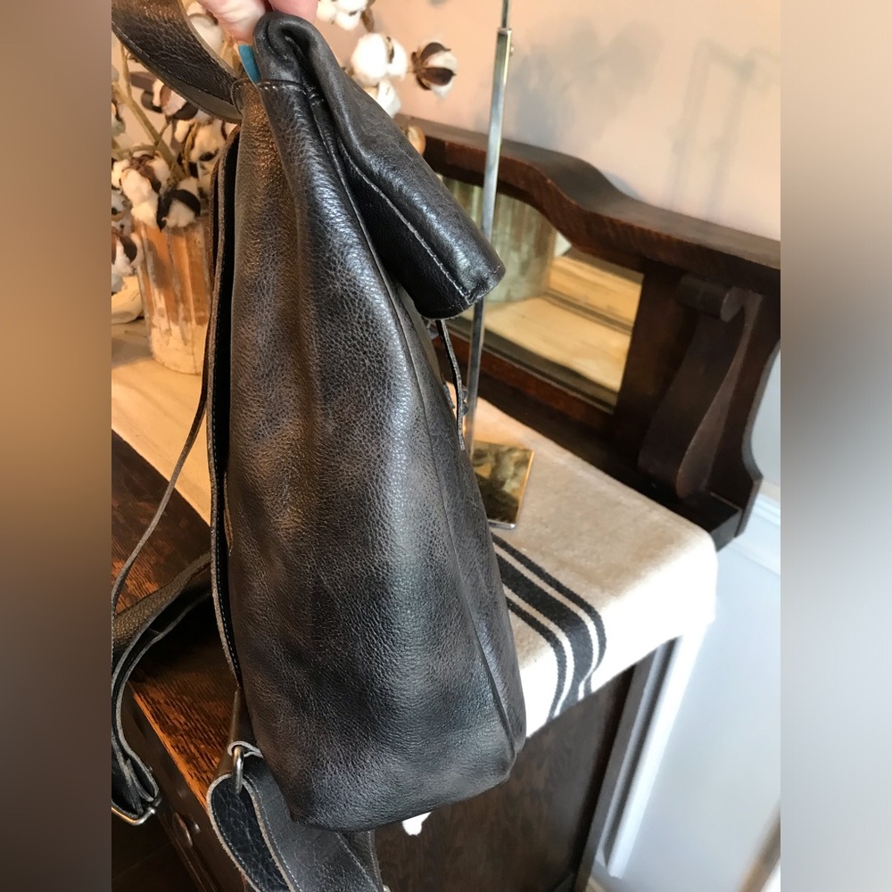 Bed Stu Howie Leather Backpack Black Grey Rustic Rustic Retail $365 - Picture 8 of 14